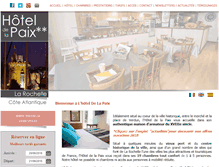 Tablet Screenshot of hotelalarochelle.com